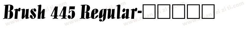 Brush 445 Regular字体转换
